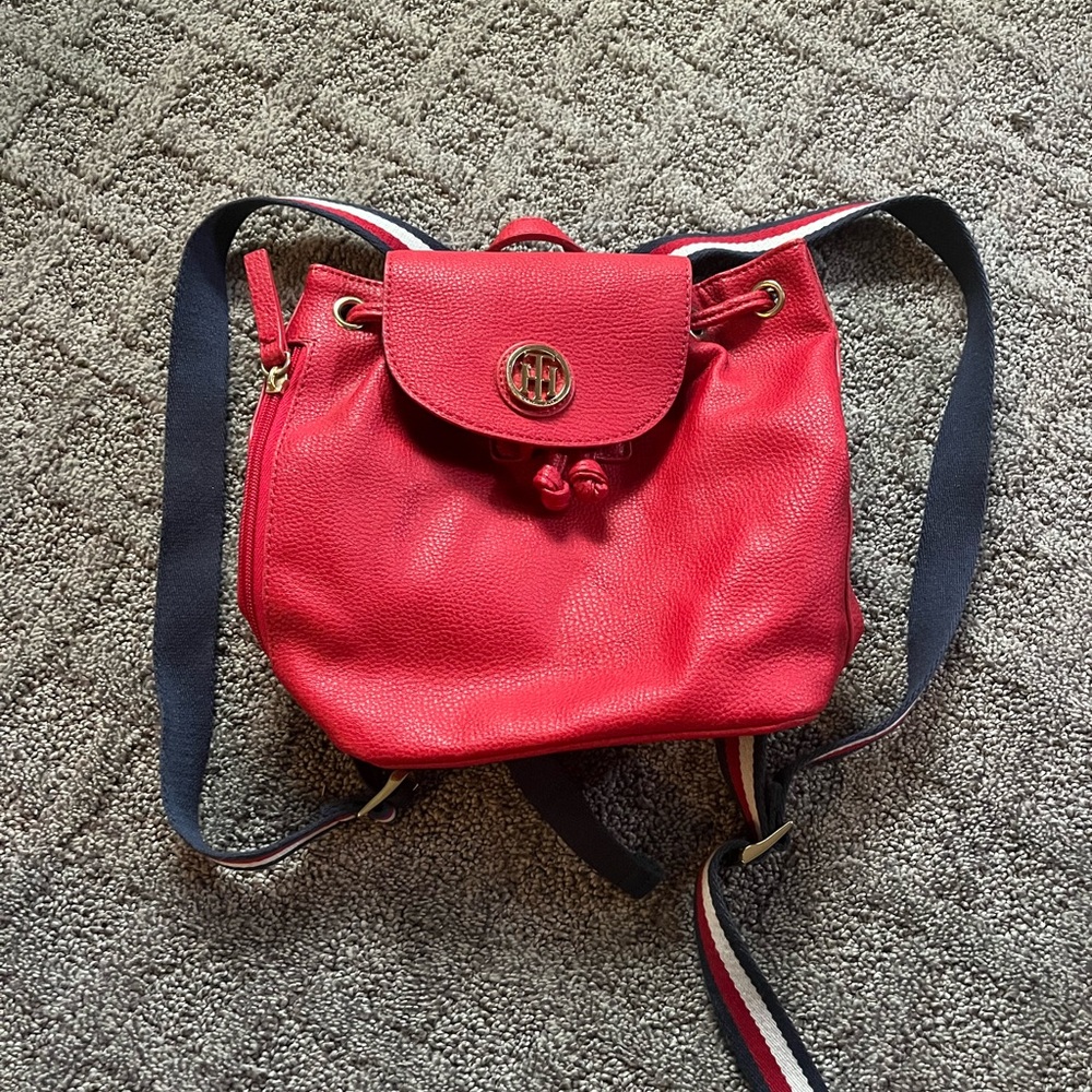 Red Leather Backpack - image 1